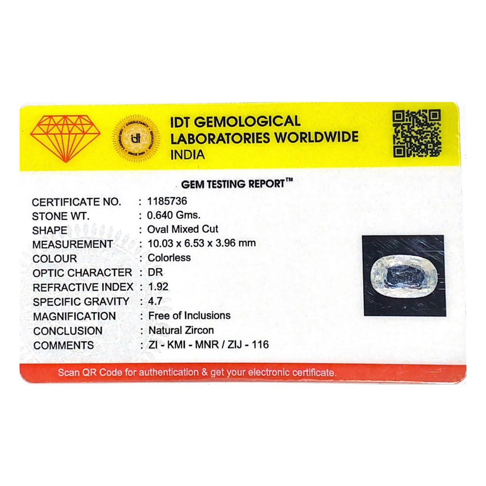 White Zircon - 3.2 Carat