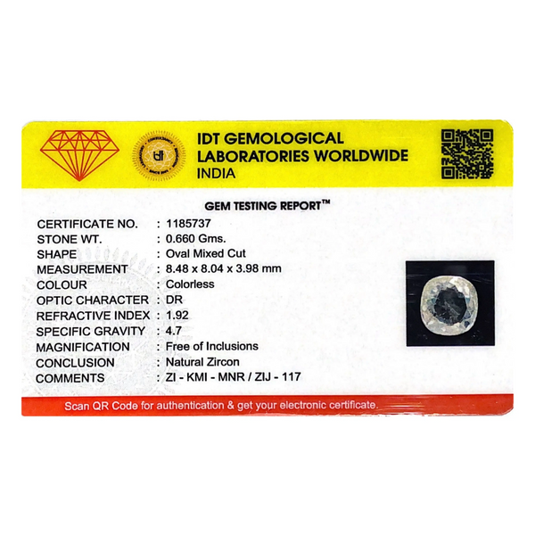 White Zircon - 3.3 Carat
