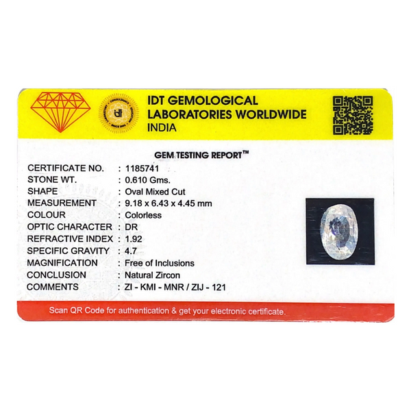 White Zircon - 3.05 Carat