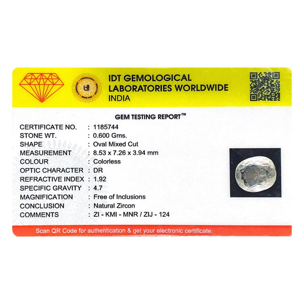 White Zircon - 3 Carat