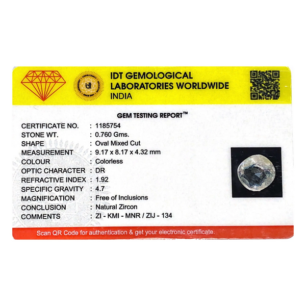 White Zircon - 3.8 Carat