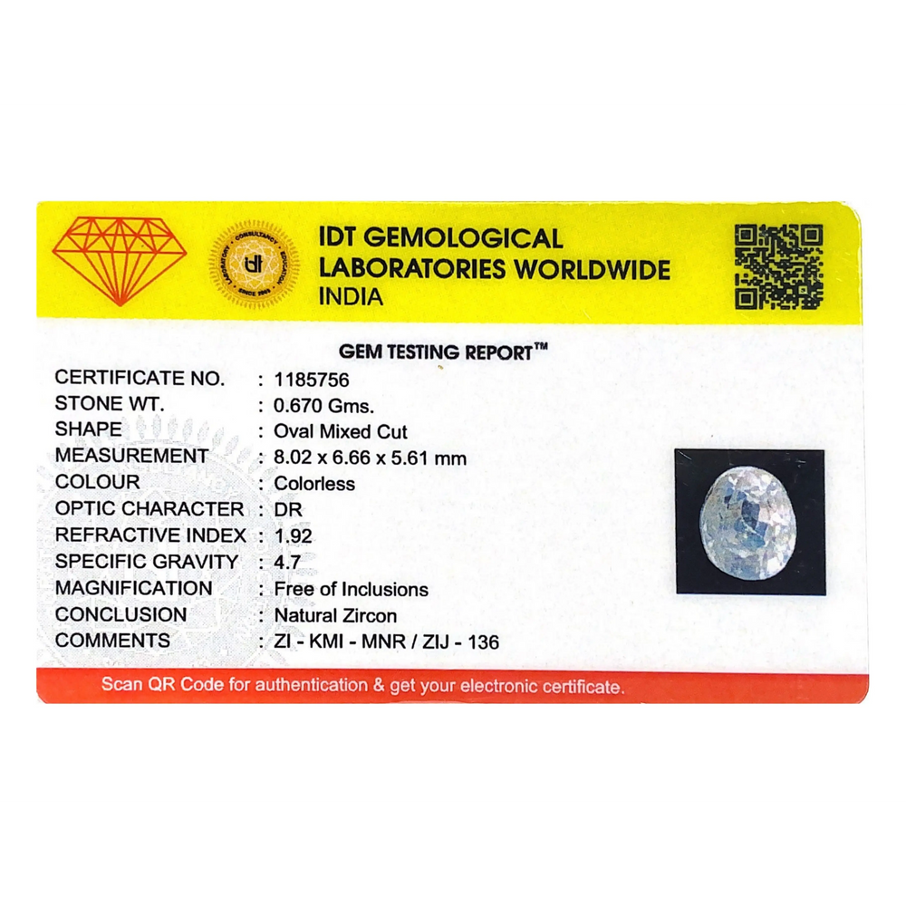 White Zircon - 3.35 Carat