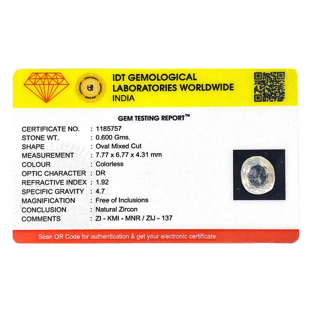 White Zircon - 3 Carat