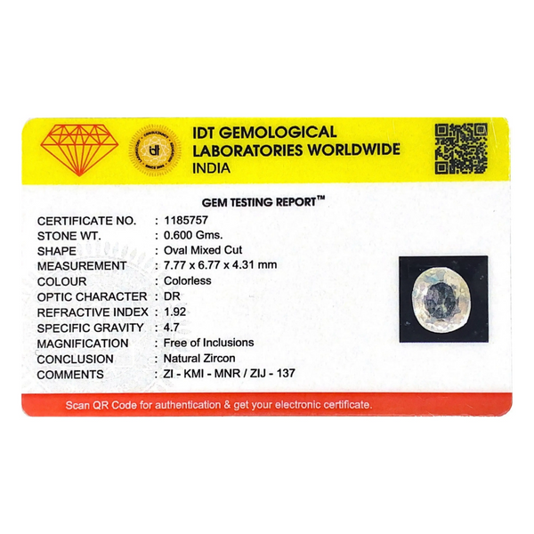 White Zircon - 3 Carat