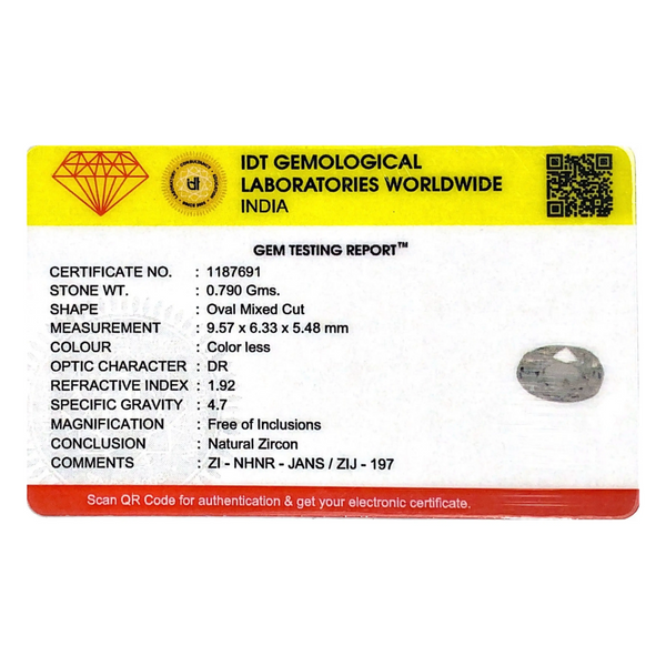 White Zircon - 3.95 Carat