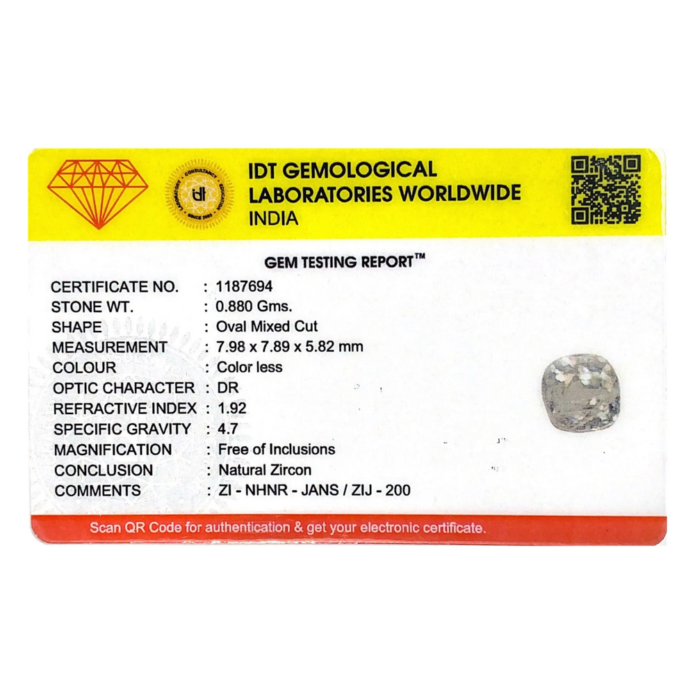 White Zircon - 4.4 Carat