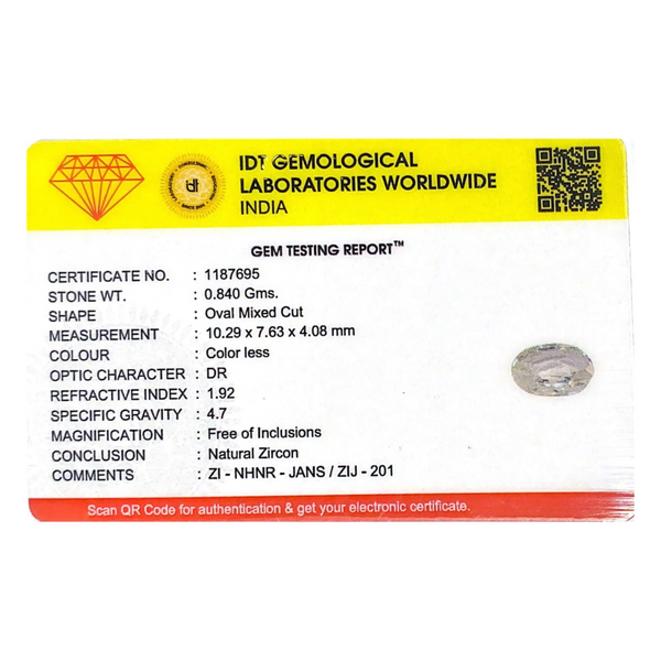 White Zircon - 4.2 Carat
