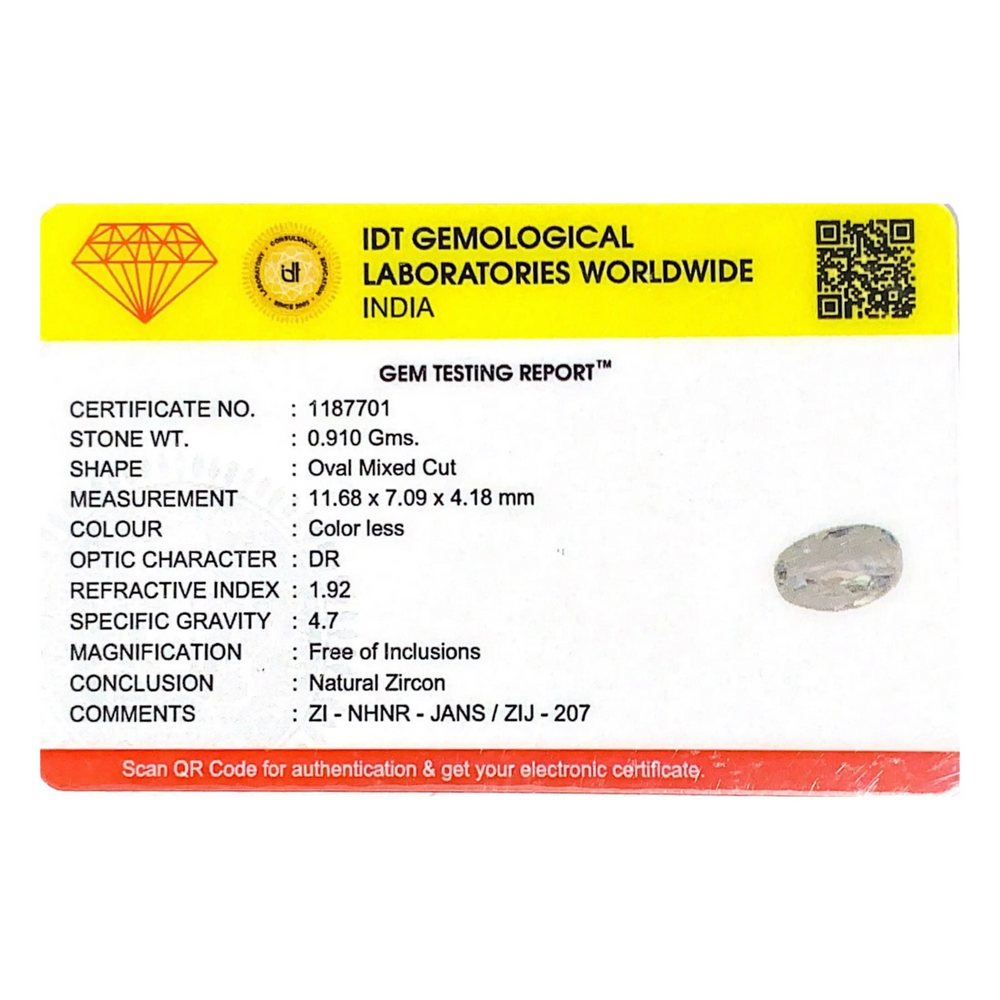White Zircon - 4.55 Carat