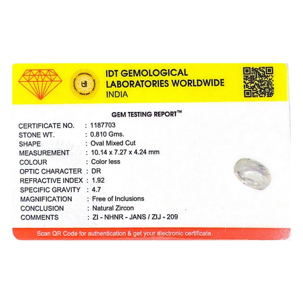 White Zircon - 4.05 Carat