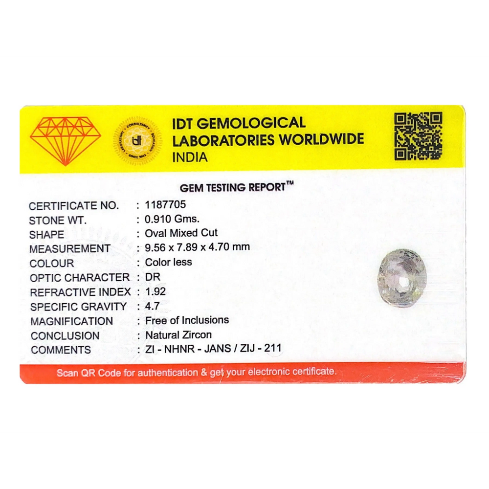 White Zircon - 4.55 Carat