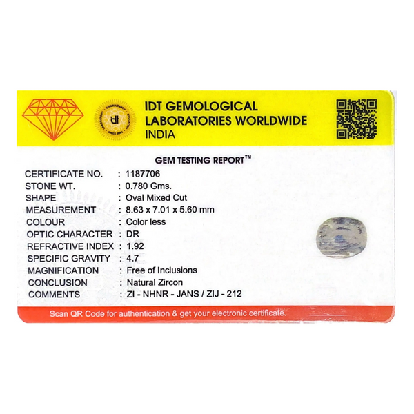 White Zircon - 3.9 Carat