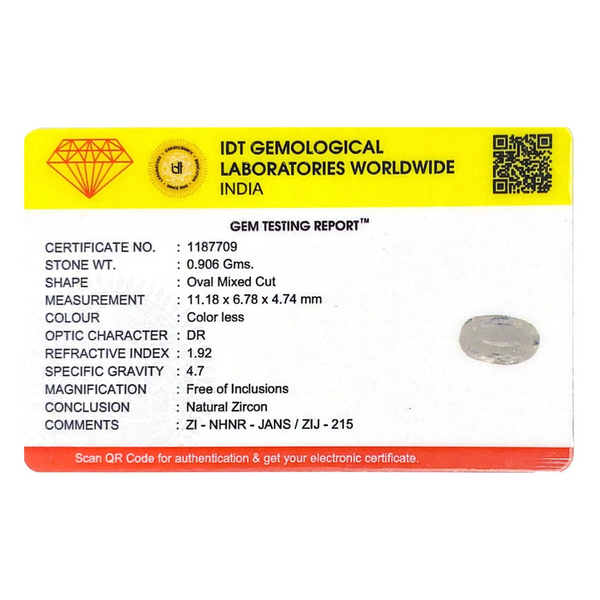 White Zircon - 4.53 Carat