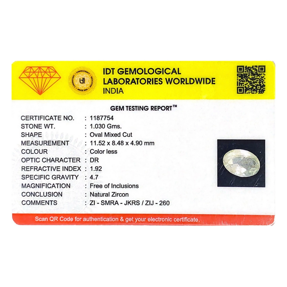 White Zircon - 5.15 Carat