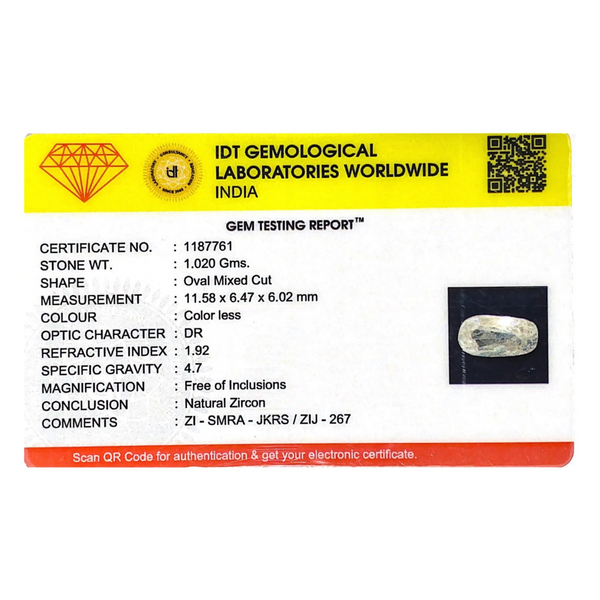 White Zircon - 5.1 Carat