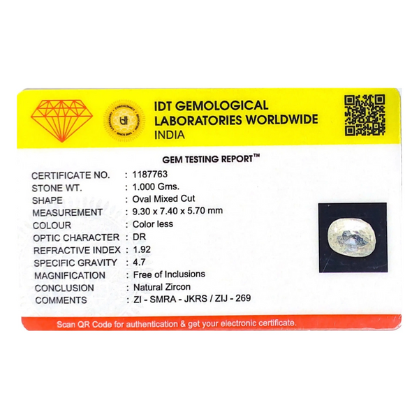 White Zircon - 5 Carat