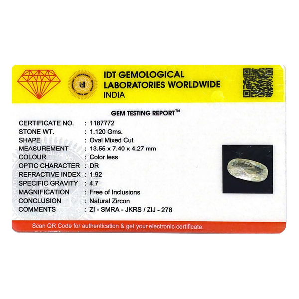 White Zircon - 5.6 Carat