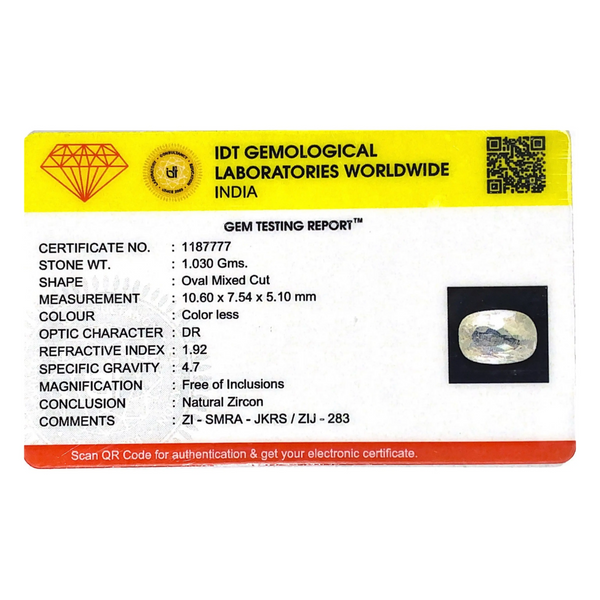 White Zircon - 5.15 Carat