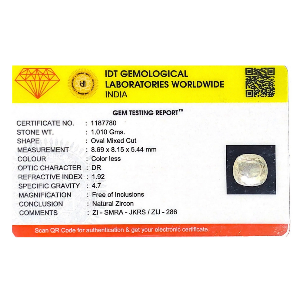 White Zircon - 5.05 Carat