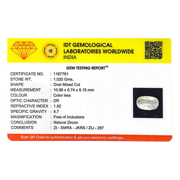 White Zircon - 5.1 Carat