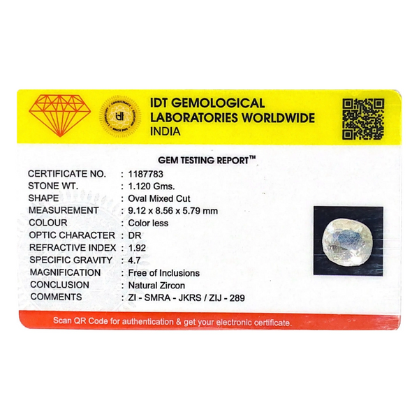 White Zircon - 5.6 Carat