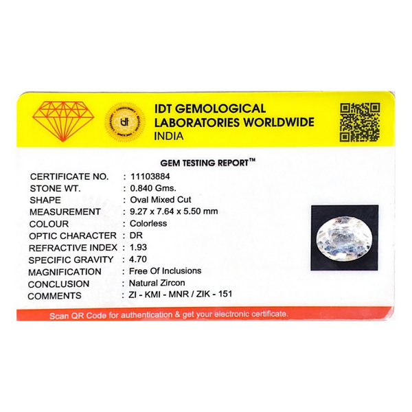 White Zircon - 4.2 Carat