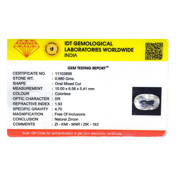 White Zircon - 4.4 Carat