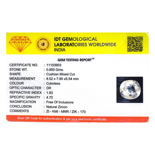White Zircon - 4.25 Carat