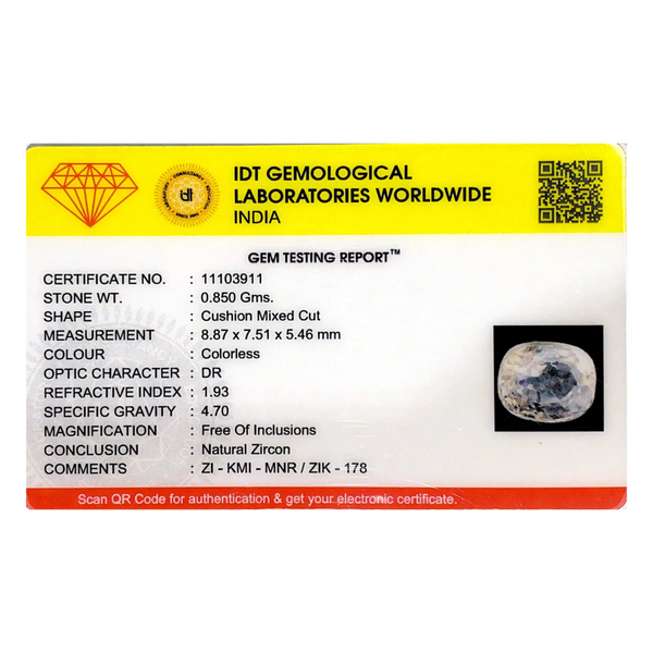 White Zircon - 4.25 Carat