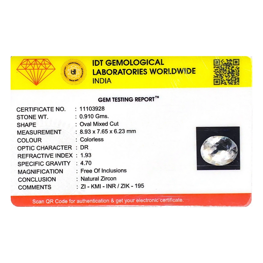White Zircon - 4.55 Carat