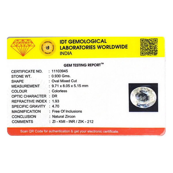 White Zircon - 4.65 Carat