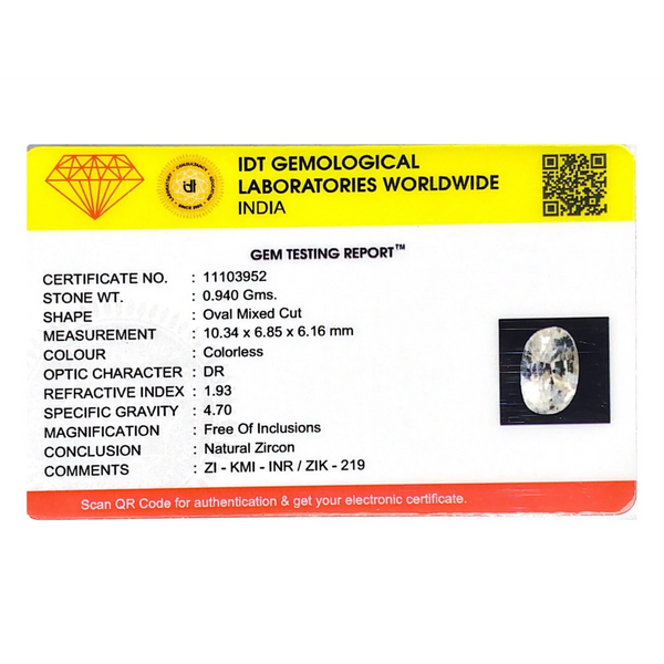 White Zircon - 4.7 Carat
