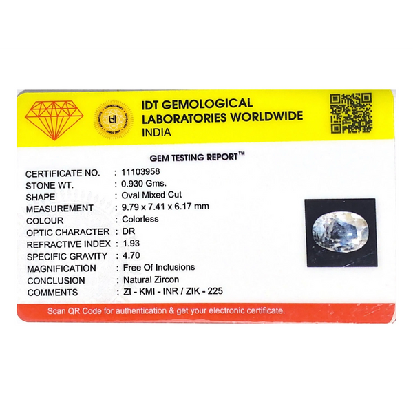 White Zircon - 4.65 Carat