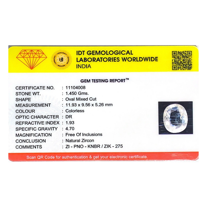 White Zircon - 7.25 Carat