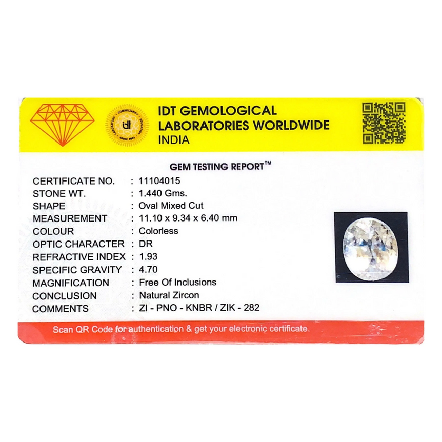 White Zircon - 7.2 Carat