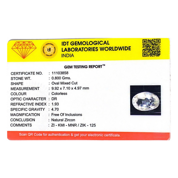 White Zircon - 4 Carat