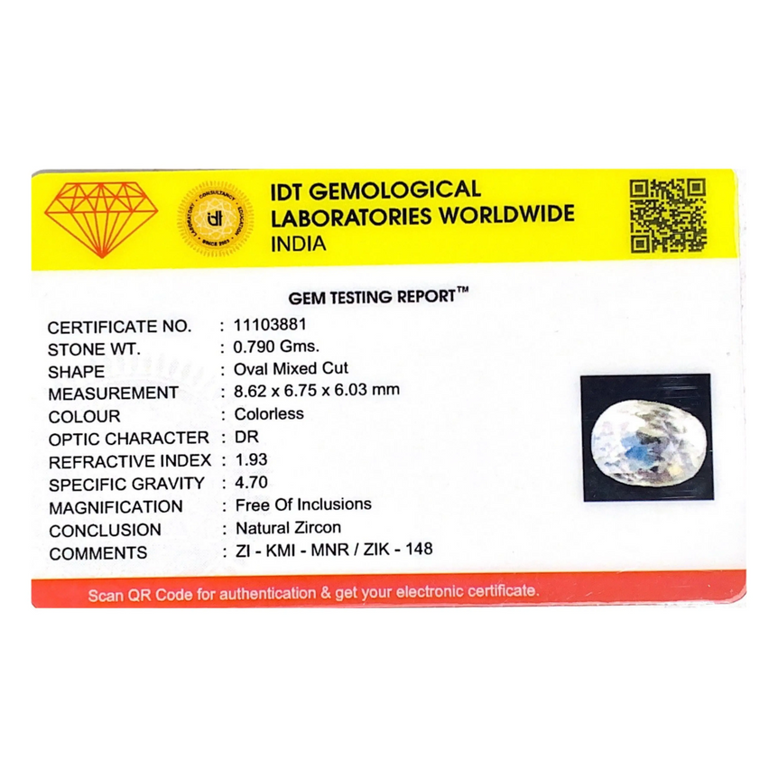 White Zircon - 3.95 Carat
