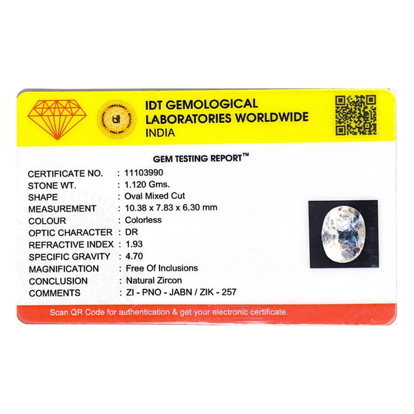 White Zircon - 5.6 Carat