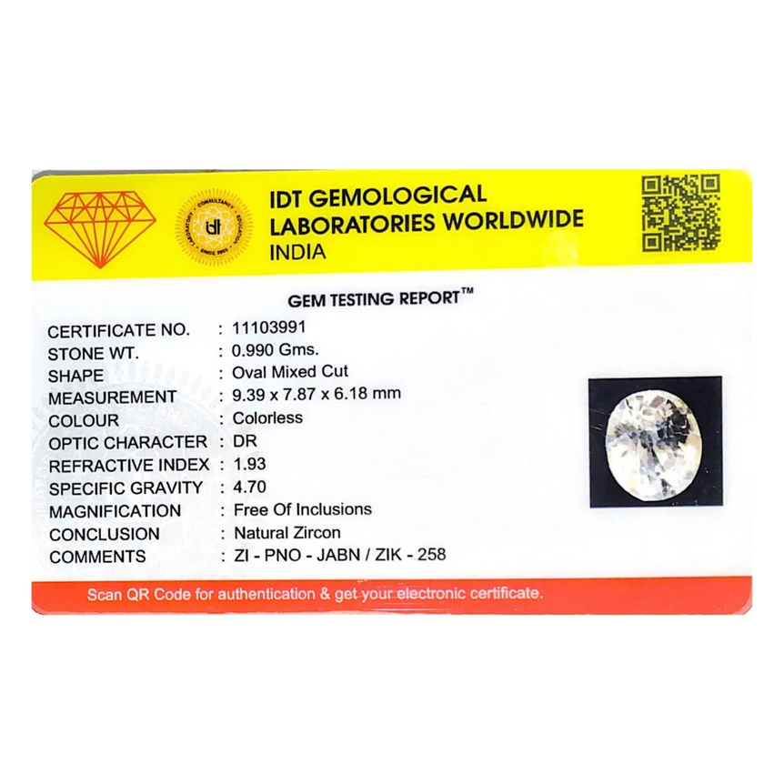 White Zircon - 4.95 Carat