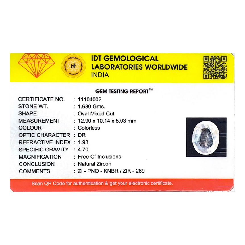 White Zircon - 8.15 Carat