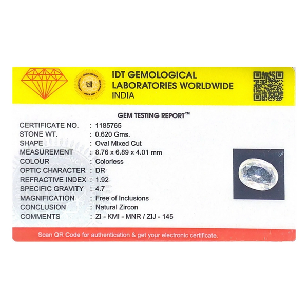 White Zircon - 3.1 Carat