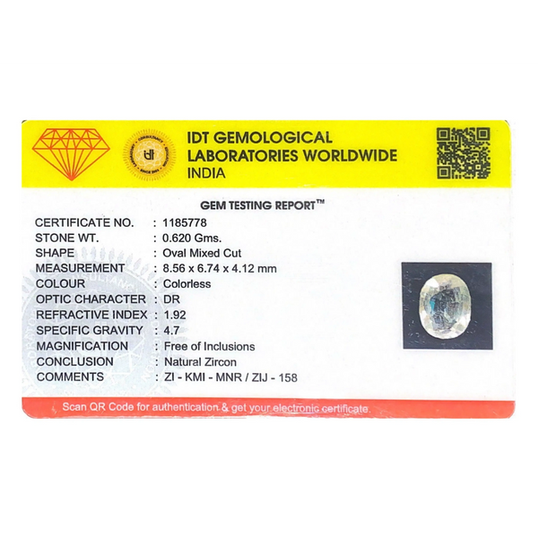 White Zircon - 3.1 Carat