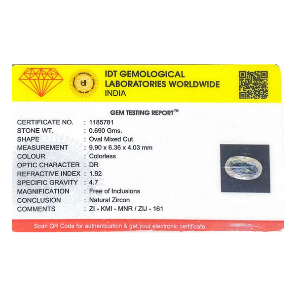 White Zircon - 3.45 Carat