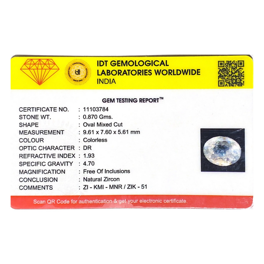 White Zircon - 4.35 Carat