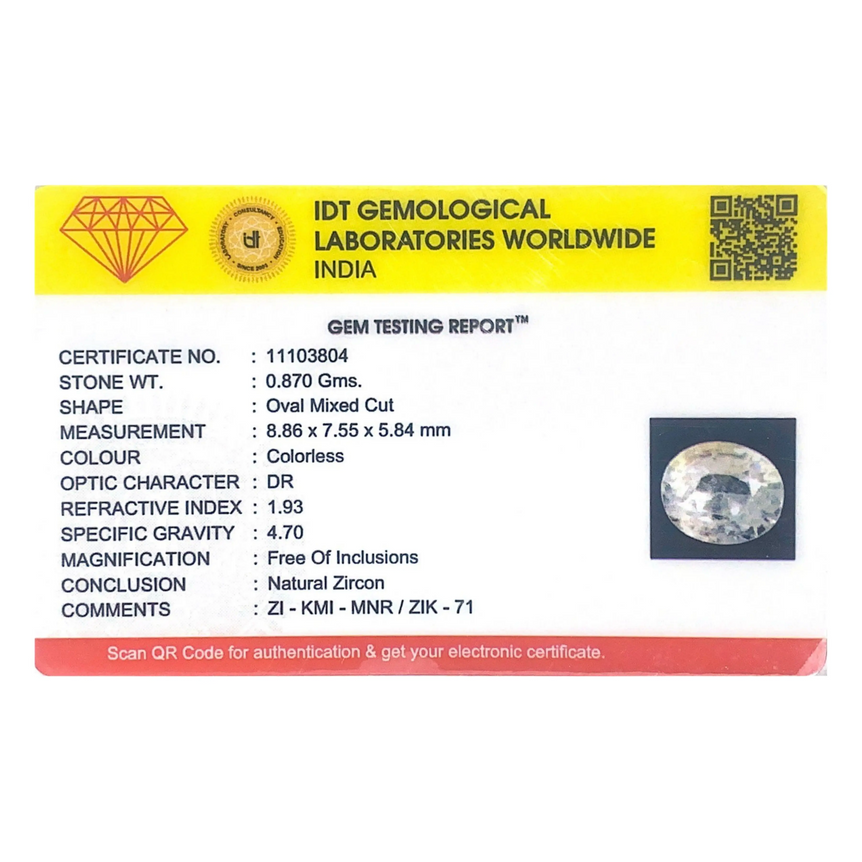 White Zircon - 4.35 Carat