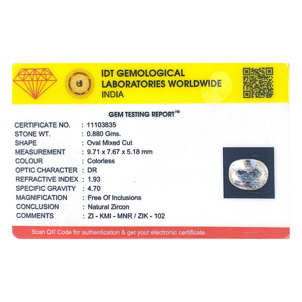 White Zircon - 4.4 Carat