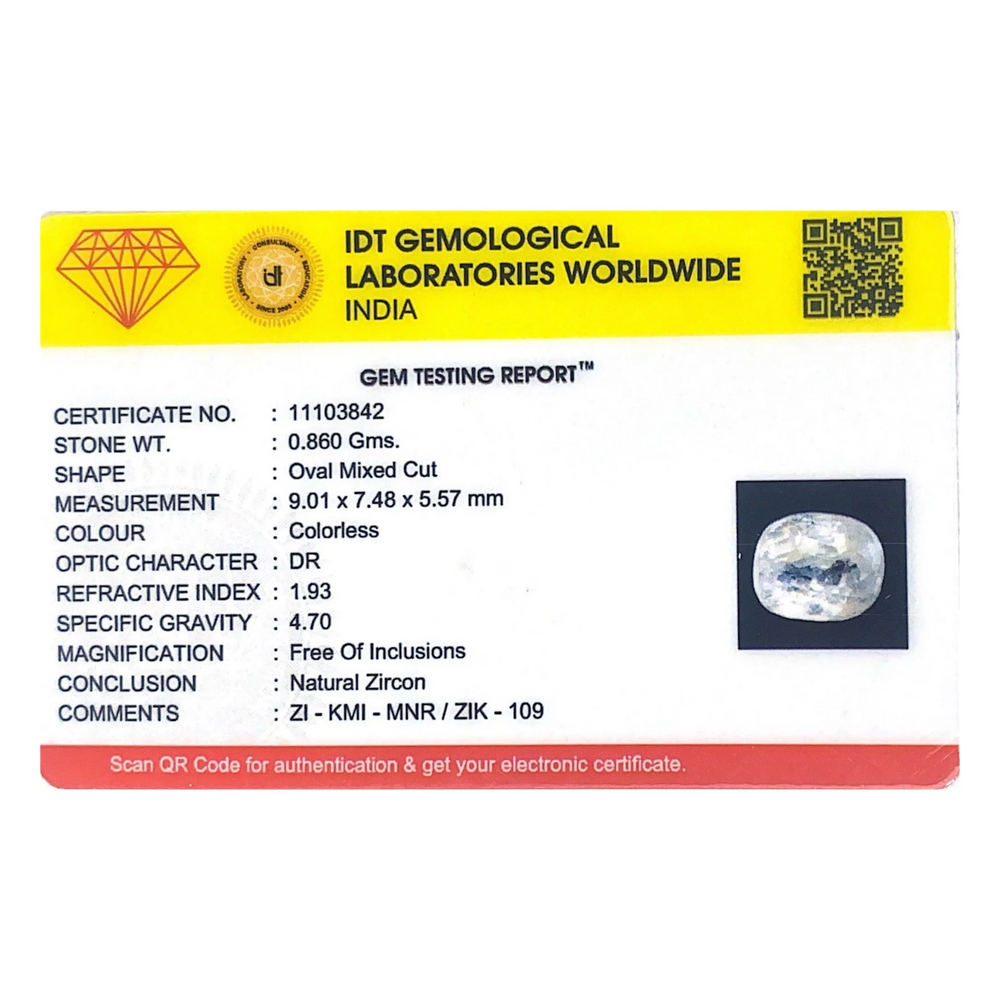 White Zircon - 4.3 Carat