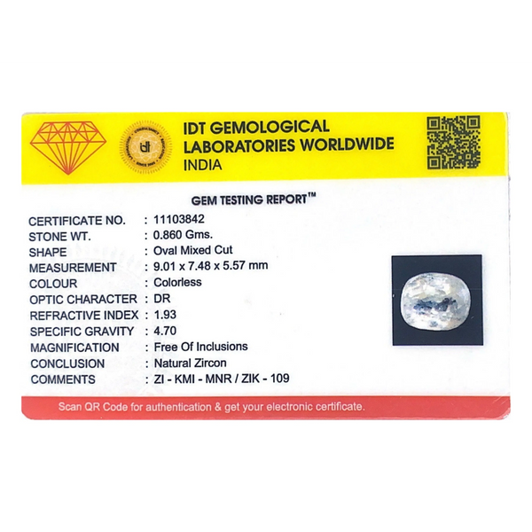 White Zircon - 4.3 Carat