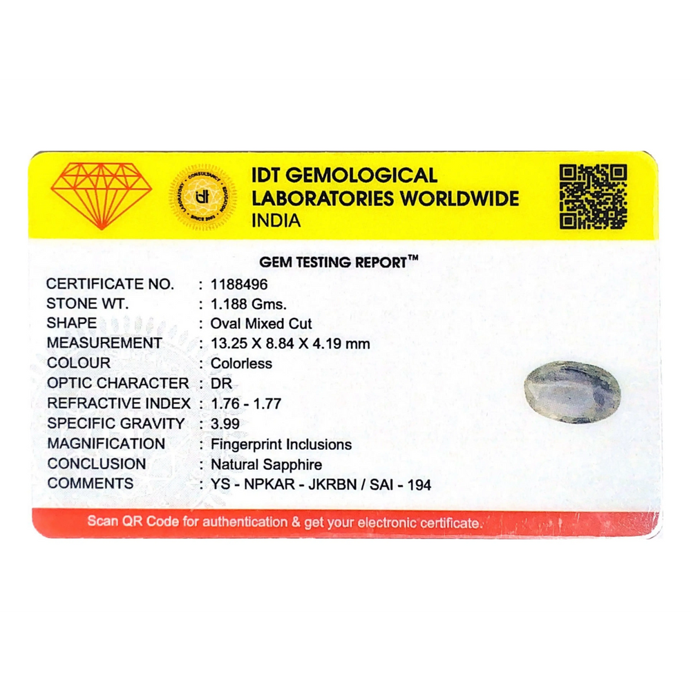 White Sapphire - 5.94 Carat