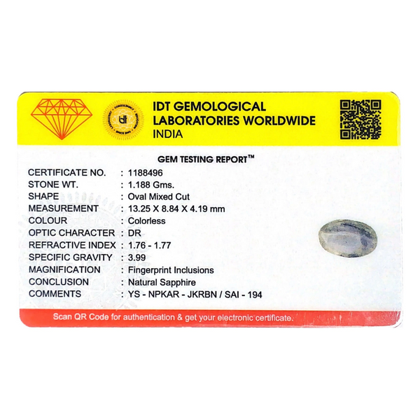White Sapphire - 5.94 Carat