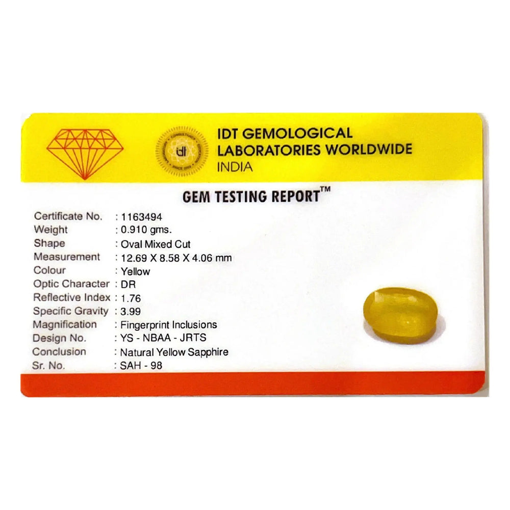 Yellow Sapphire - 4.55 Carat - Pramogh